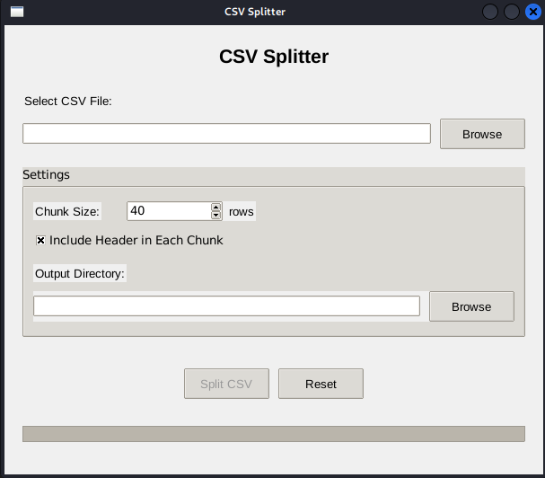 Chunker Application Interface